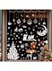 LCHYI 287pcs Christmas Snowflake Window Clings Stickers For Glass, Christmas Glass Stickers Window Moon Old Man Sleigh Xmas Decals Decoration Holiday Winter Christmas Stickers For Party (287Stickers)