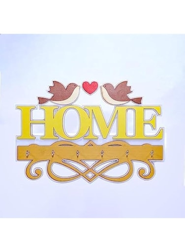 BEDANKT Wooden Key Holder with Shelf/Multipurpose Organizer Key Hooks/Wall Mounted Home Decor Key Chain Holder for Wall Stylish, Keys Stand for Home, Entryway, Office, Wall (Home Key Holder)