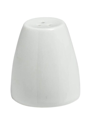 BARALEE PORCELIAN CERAMIC SIMPLE PLUS WHITE PEPPER SHAKER, 091903A, (3 HOLES), PACK OF 6, Spice Dispenser, Spice Shakers, Salt &amp; Pepper Shakers