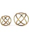ATK_Metal Sphere Decorative Ball, Decorative Balls for Centerpiece Bowls, Orbs Decorative Balls, Decorative Balls for Home D&eacute;cor, Decorative Ball Set 2. (2, GOLD METAL)