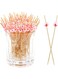 200PCS Cocktail Picks Toothpicks, for Appetizers Charcuterie Accessories, Cocktail Picks for Drinks Bamboo Toothpicks, Pink Pearl Toothpicks, for Food Fruit Long Toothpicks 4.7Inch