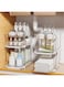 3-Tier Bathroom Under Sink Organizers and Storage, Multi-Purpose Slide-Out Pantry Organization and Storage, Pull Out Clear Cabinet Organizer with Movable Dividers for Bathroom, Kitchen(2 Pack)