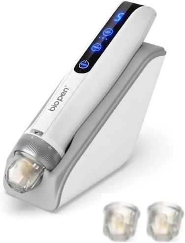 Bio Pen Q2 Microneedling Pen &ndash; Compact Acne Scar &amp; Skin Texture Improvement Device (2Pcs x 25 -Pin)