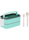 Aputue Leakproof Bento Box, 2 Layer Large Lunch Box with Compartments and Cutlery Set, Food Picks for Lunch Box for Adults, Microwave Food Safe Bento Boxes, Stackable Lunch Box
