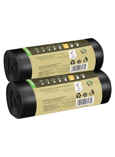 Green Choice Biodegradable Black Garbage Bags 60 Gallons &acirc;&euro;&ldquo; Heavy Duty Trash Bags, Leak Resistant Bin Liners &acirc;&euro;&ldquo; 20 Bags per Roll, Pack of 4 (80 Bags Total)