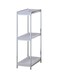 3 Tier PP Tray Shelf Rack Stand, Slim Storage Organizer, Utility Shelf for Office, Kitchen, Mobile, Bathroom, Laundry Storage Shelf Rack - ZEN-258 silver 23x38.5x71cm