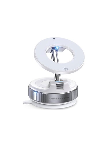 MOBCOS Magnetic Safe Car Phone Holder &ndash; Magnetic Suction Cup Mount with 360&deg; Rotation, Foldable Pocket-Size Design, Strong Grip for Dashboard &amp; Windshield   White