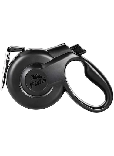 Fida Heavy Duty Retractable Dog Leash For Large Dog Up To 110Lbs/50Kg, Styleash Ufo Series, 16Ft Tape Large Black