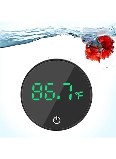 NALACAL Rechargeable Digital LED Aquarium Thermometer - High Definition Display, Accurate Measurement &plusmn;0.9&deg;F - Suitable for Both Freshwater and Saltwater Tanks