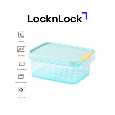 LocknLock Freezer Fit Rectangular Container 450ml &ndash; Stackable, BPA-Free Food Storage Container