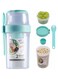 Layered Salad Cup Breakfast Salad Cup Light Meal With Fork Cover Dip Box Portable Good Sealing Performance Plastic Multi-Purpose Container Can (Blue)