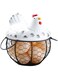 Quietcloud JannahMehr Egg Storage Basket - Freestanding Wire Chicken Egg Storage Organizer Display Holder Basket for Countertop Kitchen - White