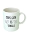 Single Printed Coffee Mug White/Black
