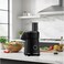 6 in 1 Electric Salad Maker, Black, 200W Food Processor with Slicing Shredding Chopping, 900ml Capacity, 6 Stainless Steel Blades, One-Knob Control, Safety Lock, Anti-Slip Base