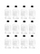 12-Piece Plastic Juice Bottle Clear/Black 12x150ml