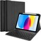 Keyboard Case for iPad 10th Generation, 2022 iPad 10.9 inch Case with Magnetically Detachable Wireless Keyboard for iPad 10th Gen A2696 A2757 A2777 -Black