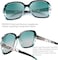 FEISEDY Polarized Women Square Sunglasses Sparkling Composite Shiny Frame B2289