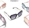 FEISEDY Polarized Women Square Sunglasses Sparkling Composite Shiny Frame B2289
