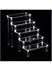 Acrylic Display Rack Risers, Transparent Display Stand Ladder Display Rack Cartoon Jewelry Display Rack for Collections, Tabletop Figures Acrylic Display Stand for Decoration Organizer, Clear