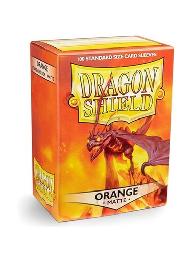 Arcane Tinman Dragon Shield Standard Size Sleeves Matte Orange 100CT - Card Sleeves are Smooth &amp; Tough - Compatible with Pokemon, Yu-Gi-Oh!, &amp; Magic The Gathering Card Sleeves MTG, TCG, OCG