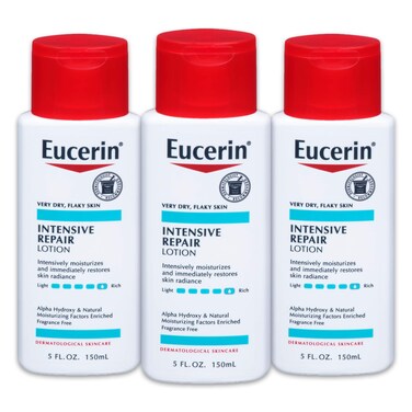 EucerinIntensive Repair Lotion - Rich Lotion for Very Dry, Flaky Skin - 5 fl. oz. Bottle (Pack of 3)