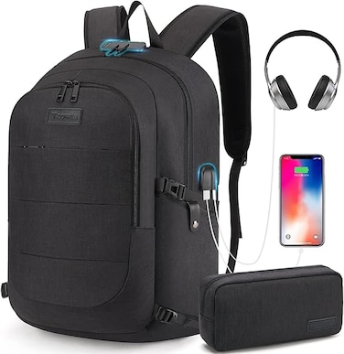 Tzowla Laptop Travel Backpack for Women Men,Water Resistant Anti-Theft College Backpacks Fits 15.6-17.3 Laptop/Notebook