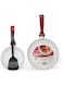 Crocker Non-Stick Carbon Steel Fry Pan 2-Piece Set 26 20 Cm Size Red White