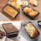 Loaf Bread Baking Pan, Carbon Steel Non Stick Rectangular Bakeware Bread Mold Large Loaf Tin Pans Baking Tray for Oven Toast, Banana Cakes, Sourdough Lasagna, Meatloaf" Black