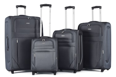STARLIFE 4 Piece Softside Spinner 2 Wheels Fabric Trolley Luggage With Number Lock 20/24/28/32 Inches