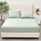100% Rayon Derived from Bamboo Cooling Fitted Sheet in Twin Size (100cm x 150cm), 40cm Deep Pocket, 2.5cm Wider Strong Elastic, Silky Smooth, Sage Green