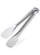 Extodry Durable Kitchen Tongs(9'')-Polished Mirror Silver,Easy to Clean,Stable 304 Stainless Steel Cooking Tongs,Food Safe,Non Stick,Used for Salad,BBQ,Serving,Frying Tongs Utensils,Kitchen Gift etc