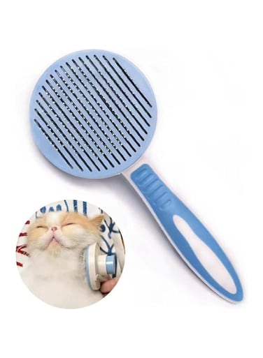 Lxeqiony Cat Brush Pet Soft Shedding Brush, Removes Loose Undercoat Gently, Pet Slicker Brush for Matted and Tangled Hair with Self Cleaning Button