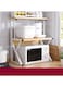 Microwave Stand Oven Storage Rack,Kitchen shelving,3-Tier,Microwave Shelf Kitchen Organizer Shelf, Wood Kitchen Counter Spice Rack Desktop for Kitchen (3-Tier)