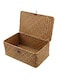 Wicker Storage Basket Woven Rattan Storage Box With Lids Seagrass Laundry Baskets Makeup Organizer For Bathroom, Living Room, Kitchen (S)