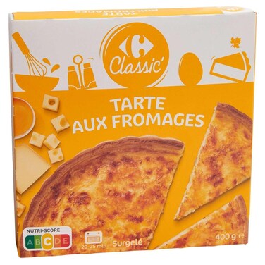 Carrefour Classic Frozen Three Cheese Pie, 400g