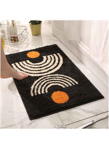 WHFEVDFY Non-Slip Bath Mat Bath Rug Simple Bathroom Machine Washable Entrance Doormat Absorbent Foot Mat Floor Mat Home Bathroom Nordic Style Bathroom Mat Skin-Friendly Soft Multi-functional