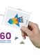 Montessori Educational Toys, Learn Sorting and Stacking Toy for Toddlers, Boys and Girls, 36 Pieces of Geometric Shapes and 60 Design Cards, Style B