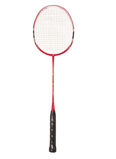 Whizz Badminton Racket S520 &ndash; Lightweight Full Carbon Fiber Frame, 4U (80-85g), Pre-Tensioned at 22lbs &ndash; Ideal for Intermediate &amp; Competitive Players, Red