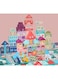 Wooden Large Education 165 pieces colorful city scene traffic bucket 36+ month children's toy building blocks