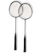 Whizz Badminton Racket ED02 2 Pcs Set &ndash; Protector Design, 3U (88g), Pre-Tensioned at 20lbs &ndash; Perfect for Beginners, Teenagers &amp; Family Fun, Black