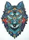 1000 Piece Blue Wolf Head Jigsaw Puzzle with Unique Artwork for Kids And Adults