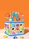 Wooden 5 in 1 Multipurpose ABC-123 Abacus Bead Maze Shape Sorter baby Activity Cube Toy