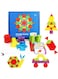 155 Pcs Wooden Pattern Blocks Set Geometric Shape Puzzles Preschool Learning Toy STEM Gift for Kids - Kindergarten Educational Montessori Tangram Toys for Boys &amp; Girls with 24 Pcs Design Cards