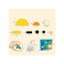 Wooden Pattern Blocks Geometric Shapes Animals Puzzle Early Educational Toys Tangram Set for Kids with 20 Design Cards