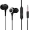 Fitto K28 Black Wired in-Earphone Stereophonic Sound With Mic, Built-in Microphone, Bass, 3.5mm Jack, Suitable For All Mobile Phones, Android &amp; Mac Mobiles, Ear Phone, Music