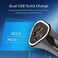 FITTO 47W Dual USB Car Charger Adapter, Qualcomm 4.1 Quick Charge, 18W PD Fast Charging, Compatible with iPhone, Android, all Smart Phones, Tablets, Compact Design and Durable