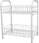 FITTO 2-Tier Fruit and Vegetable Rack, Metal Wire Kitchen Storage, Modern Decorative Storage Basket, Compact Organizer for Fruits &amp; Veggies, Durable and Easy to Clean, White