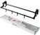 FITTO Towel Holder with 4 Hooks – Black Metal Wall Mount, Kitchen Organizer with Double Hanger for Hand Towels, Self-Adhesive, No Drill, Space-Saving Design for Bathroom and Kitchen