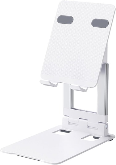 FITTO Aluminum PC Stand/Holder - Height Adjustable, Sturdy and Stable Phone & Tablet Holder, Anti-Skid Design, Compact and Portable