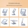 FITTO 360&deg; Rotating T iPad and Phone Stand Holder &ndash; Adjustable Tablet and Smartphone Mount, Universal Desk Stand for Hands-Free Viewing, Compatible with All Devices, Sturdy and Portable